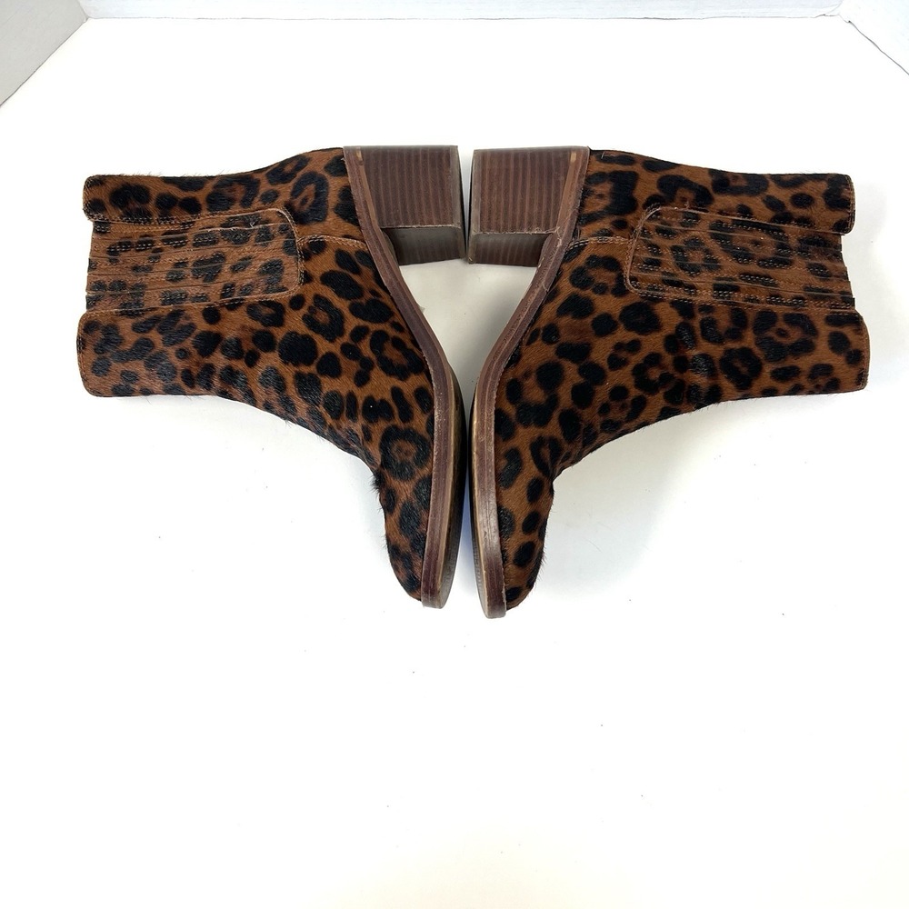 Madewell The Autumn High Leopard Calf Hair Chelsea Boots Women's Sz 9.5 Office - Picture 5 of 11